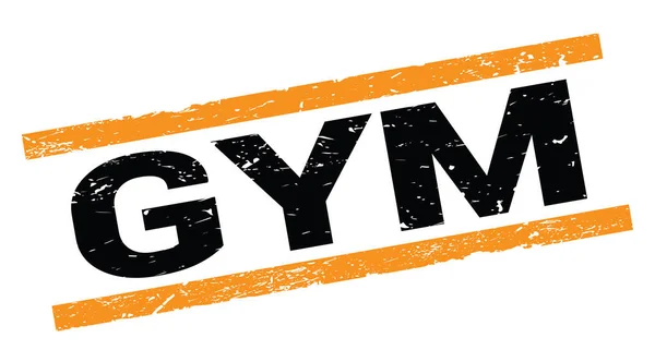 Gym Text Auf Orangefarbenem Stempelschild — Stockfoto