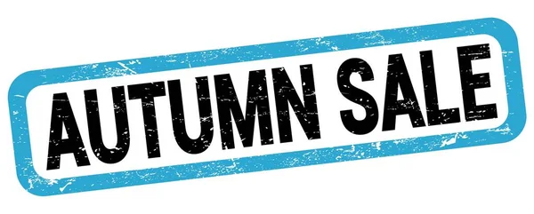 Autumn Sale Tekst Napisany Niebiesko Czarnym Prostokącie Znak Znaczka — Zdjęcie stockowe