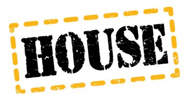 Ev metni sarı-siyah çizgi işareti üzerine yazılmış.