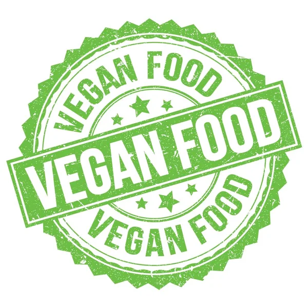 Vegan Food Tekst Geschreven Groen Rond Stempel Teken — Stockfoto