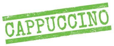 Yeşil grungy satır işareti üzerine yazılmış CAPPUCCINO metin.