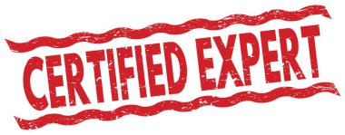 Kırmızı satır damgası üzerine yazılmış CERTİLENmiş Uzman metin.