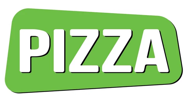 사다리꼴 도장에 기록된 Pizza — 스톡 사진