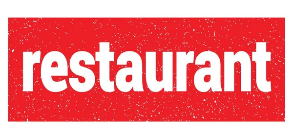 Ristorante Testo Scritto Sul Cartello Rosso Grungy Timbro — Foto Stock