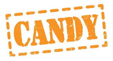 Turuncu pano işareti üzerine yazılmış şekerleme metni.