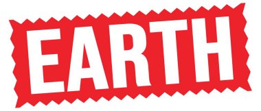 Kırmızı zig-zag işareti üzerine yazılmış Dünya metni.