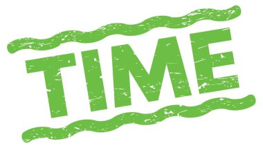 Yeşil satır işareti üzerine Time metni yazıldı.