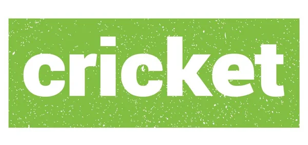Cricket Text Napsaný Zeleném Grungy Razítku — Stock fotografie