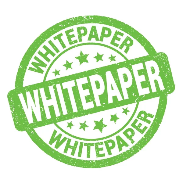 Whitepaper Text Written Green Grungy Stamp Sign — Stockfoto