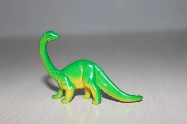 Dinossauro Brinquedo Braquiossauro Fundo Branco — Fotografia de Stock