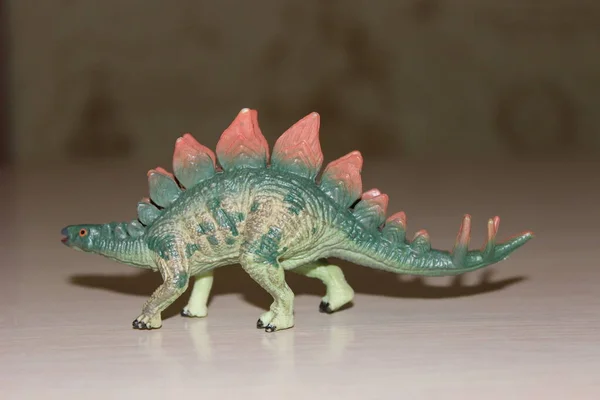 Stegosaurus Jouet Dinosaure Sur Fond — Photo