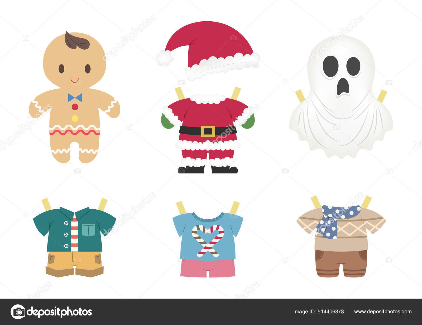 Image vectorielle Pain D'épice Habiller Jouet Papier Jolie Poupée Papier  Pain D'épice par ©NutkinsJ - 514406878, image size:1600x1231