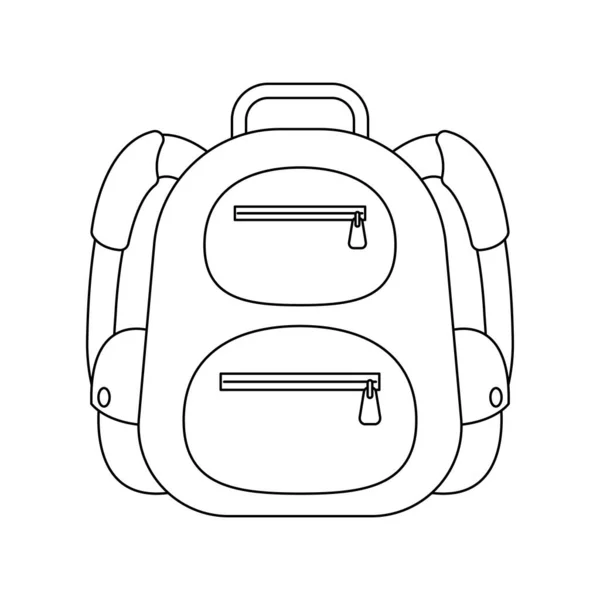 Mochila Ilustração Vetorial Desenhos Animados Isolados Fundo Branco Mochila Bonito — Vetor de Stock