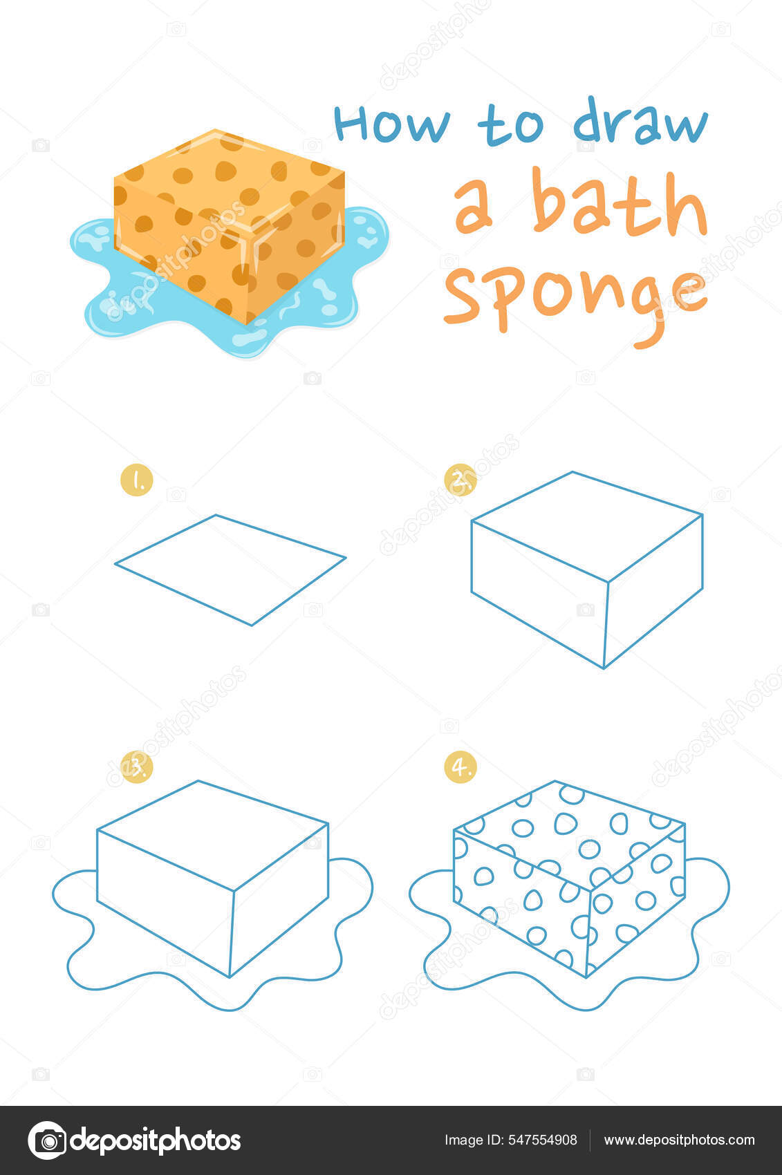 How Draw Loofah Bath Sponge Vector Illustration Draw Bathing Sponge Stock Vector Image by