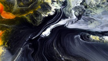 Sulu mürekkebin renkleri saydamdır. Soyut çok renkli mermer desen arkaplanı