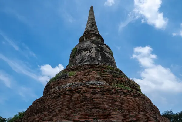 Ayutthaya Παλιά Πόλη Ένα Chedi Και Πίσω Από Τον Ουρανό — Φωτογραφία Αρχείου