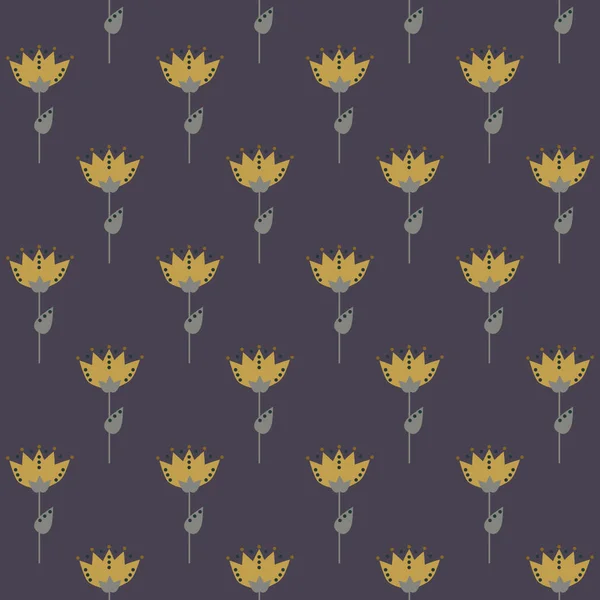 Aster ve Calendula ile sonbahar menekşeli, dikişsiz desen. Basit şekiller. Çizim çizimi. Doğa motifi. Botanik düz çizimi tekrarla. Tekstil, kumaş, yüzey ve ambalaj için tasarım.