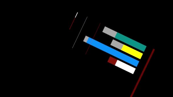 Animation Abstraite Avec Barres Colorées Mobiles — Video