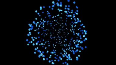 3D animasyon Zıplayan renkli kabarcıklar