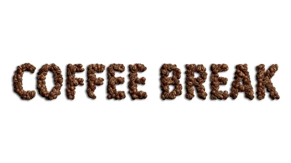 Coffee Break Met Witte Achtergrond — Stockfoto
