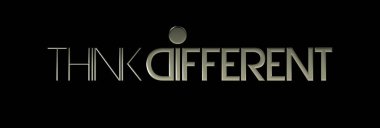 Renk arkaplanı olan farklı metni düşün