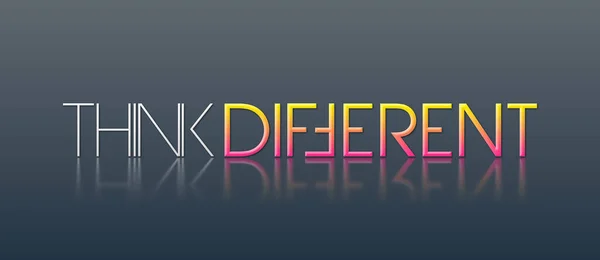 Think Different Text Color Background —  Fotos de Stock
