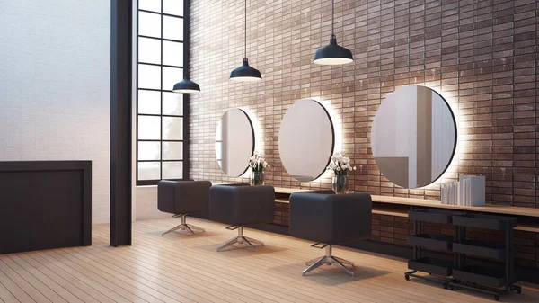 Loft Moderno Salón Interior Renderizado — Foto de Stock