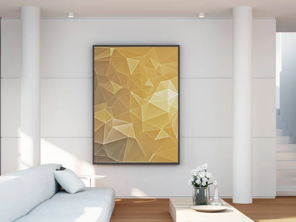 Gallery Wall Modern Interior Rendering — Stock Photo, Image