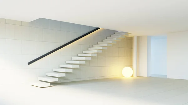 Modern Stair Interior Rendering — Stockfoto