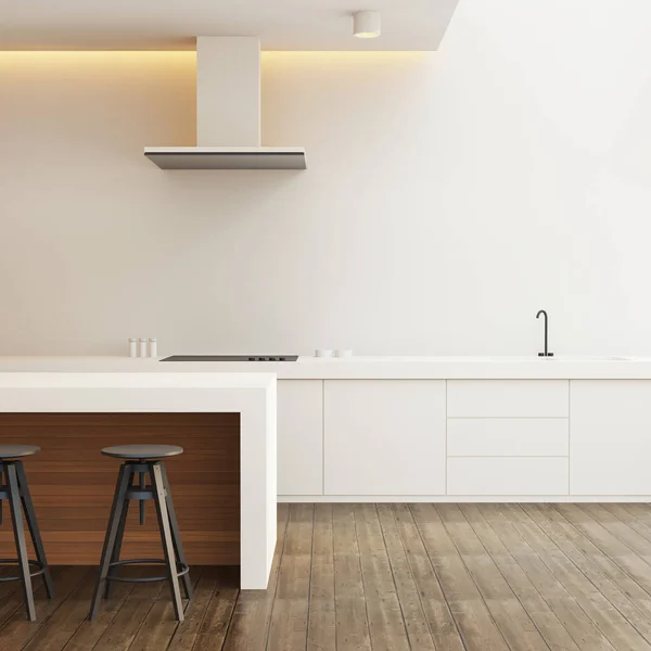 White Modern Kitchen Pantry Interior Rendering — 图库照片