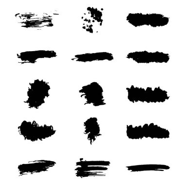 Vektör siyah boya, mürekkep fırça darbesi, fırça, çizgi veya doku.