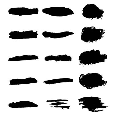 Vektör siyah boya, mürekkep fırça darbesi, fırça, çizgi veya doku.