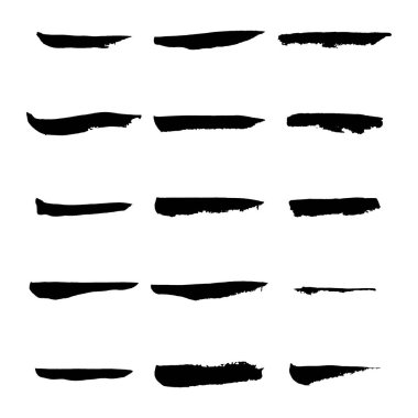 Vektör siyah boya, mürekkep fırça darbesi, fırça, çizgi veya doku.
