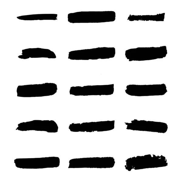 Διάνυσμα Μαύρη Μπογιά Μελάνι Πινελιάς Πινέλου Γραμμής Υφή — Διανυσματικό Αρχείο