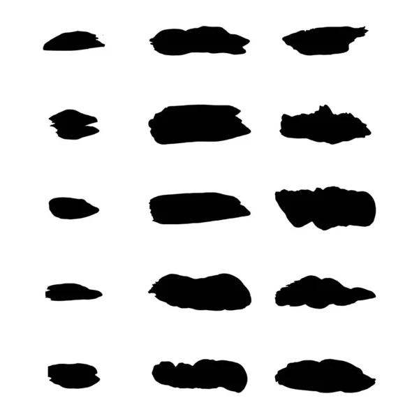 Διάνυσμα Μαύρη Μπογιά Μελάνι Πινελιάς Πινέλου Γραμμής Υφή — Διανυσματικό Αρχείο