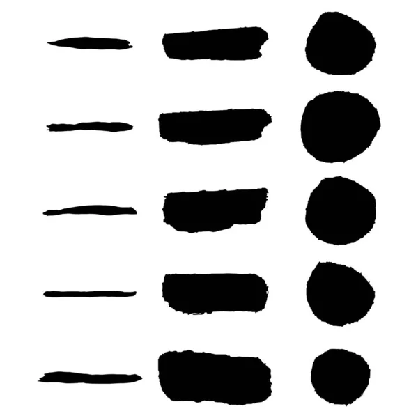 Векторная Черная Краска Чернильная Кисть Кисть Линия Текстура — стоковый вектор