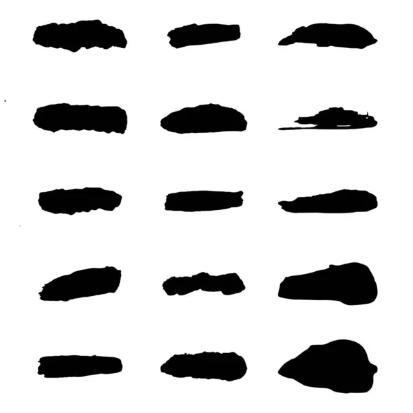 Векторная Черная Краска Чернильная Кисть Кисть Линия Текстура — стоковый вектор