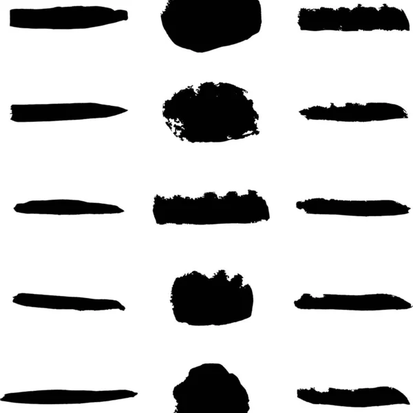 Vector Black Paint Ink Brush Stroke Brush Line Texture — Stock Vector