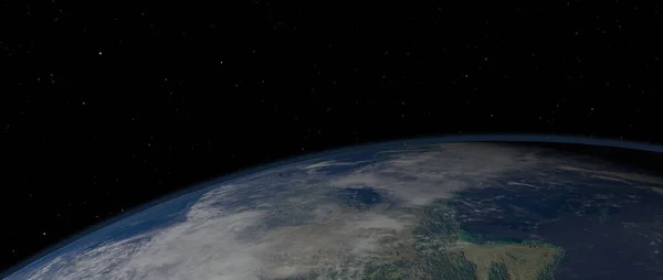Samanyolu Galaksisi 'yle manzara. Dünya ve Aurora, Samanyolu Galaksisi ile uzaydan görünüyor. Bu görüntünün elementleri NASA tarafından desteklenmektedir