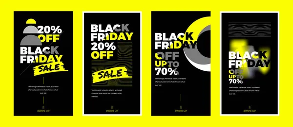 Kara Cuma Tipografi Tasarımı Sosyal Medya Hikayesi ile Modern Minimalist  