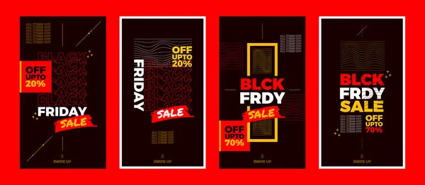 Kara Cuma Tipografi Tasarımı Sosyal Medya Hikayesi ile Modern Minimalist  