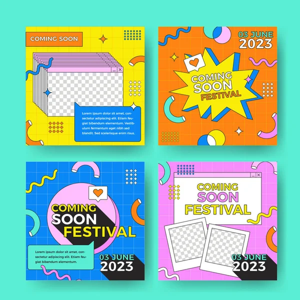 Memphis Biçimi ve Geometrik Şablon Koleksiyonu ile 90 