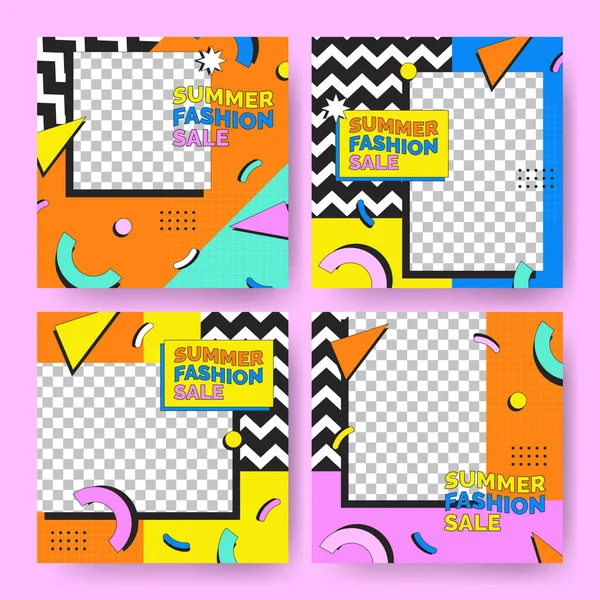 Memphis Biçimi ve Geometrik Şablon Koleksiyonu ile 90 