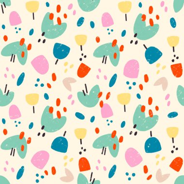 Renkli el yapımı lale bahçesi