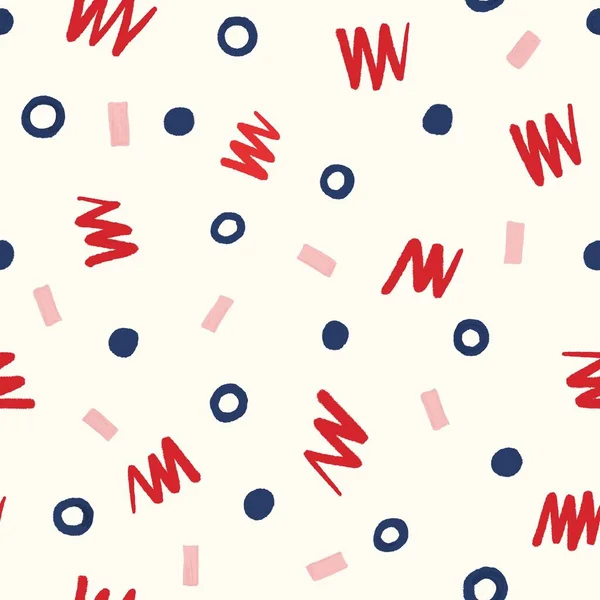 Zigzags Circle Dots Abstract Pattern — 图库照片