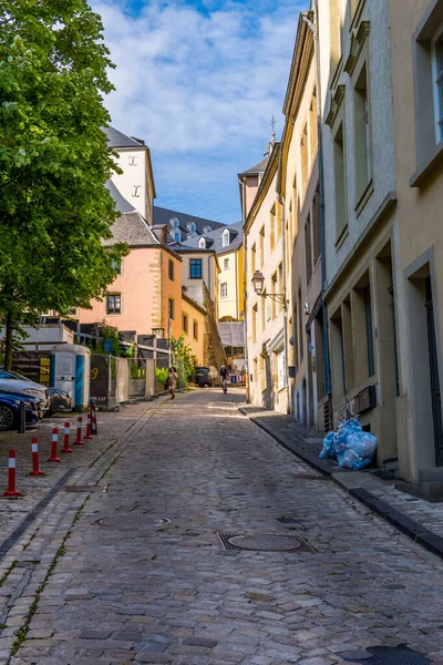 Luxembourg City Luxembourg May 2021 Vertical Street Photography Rue Large — Stock Photo, Image