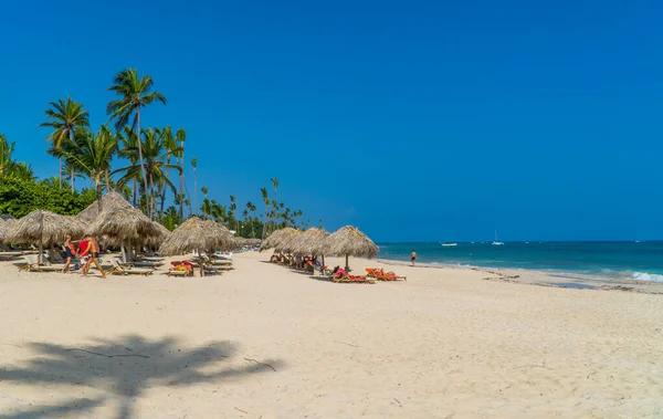 Bavaro Punta Cana Dominikana Października 2021 Rajska Plaża Bavaro Iberostar — Zdjęcie stockowe
