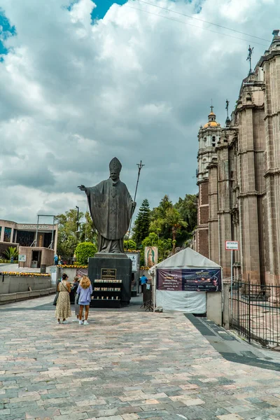 Mexico Août 2021 Vue Verticale Statue Pape Jean Paul San — Photo