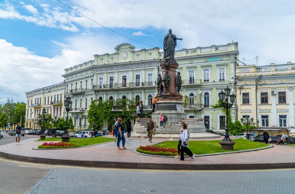 Odessa Ucraina Giugno 2021 Persone Catherine Great Monument Ucraina Centrale — Foto Stock