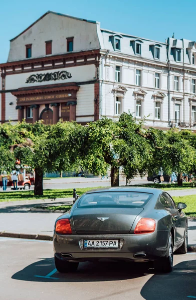 Odessa Ukraine June 2021 Bentley Continental Front Traditional Architecture Odessa Stock Image